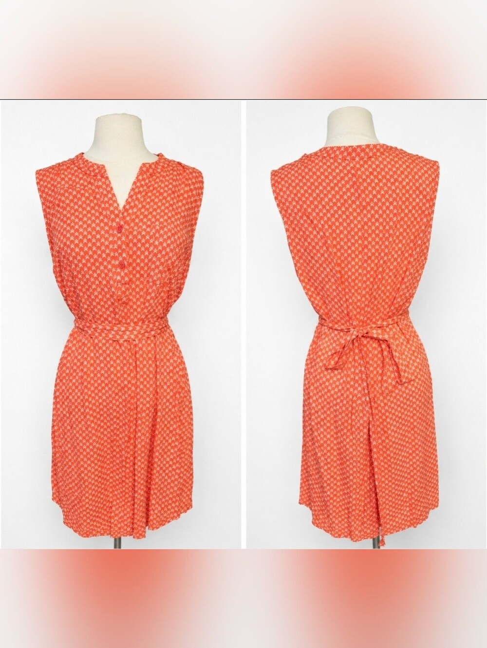 Faded Glory sleeveless button dress- large